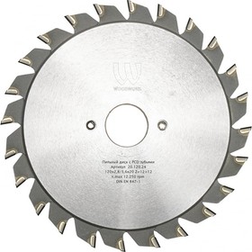 Диск пильный с PCD зубьями (120x2.8-3.6x20 мм; Z=12+12 шт) 20.120.24