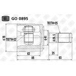 GO 0895, ШРУС Hyundai Solaris10-; Kia Rio 11- внутренний Trialli