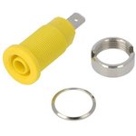 FCR73575Y, Panel Mount Socket, Yellow, Nickel-Plated, 1kV, 24A