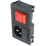 BZH01/Z0000/11, AC Power Entry Modules FUSED INLET DP SW RED PWR MODULE