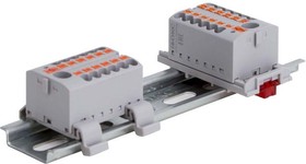 Блок распределительный зажим push-in 6 точек подключения 25кв.мм сер. DKC DTP1-006-04SPUG – купить оптом и в розницу