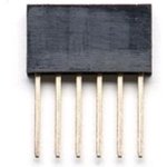DS1023-30 1x6 for Arduino (PBS-6), Гнездо на плату 2.54мм 1х6pin прямое L=11.5mm