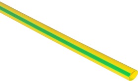 Фото 1/4 Термоусаживаемая трубка 12/6, желто-зеленая, 1 метр (SBE-HST-12-yg)
