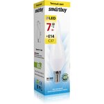 Светодиодная (LED) Свеча на ветру матовая Лампа Smartbuy-C37-07W/3000/E14 ...