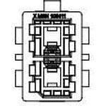 105411-0102, Mega-Fit Male Housing Plug, 5.7mm Pitch, 2 Way, 2 Row