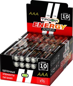 Фото 1/2 Батарейки Трофи LR03-4S promo-box ENERGY POWER Alkaline