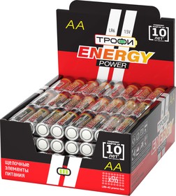 Фото 1/2 Батарейки Трофи LR6-4S promo-box ENERGY POWER Alkaline