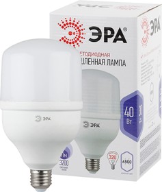 Фото 1/6 Лампа светодиодная ЭРА STD LED POWER T120-40W-6500-E27 E27 / Е27 40Вт колокол холодный дневной свет Б0027006