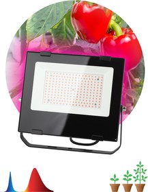 Фото 1/8 Фитопрожектор для растений светодиодный ЭРА FITO-100W-RB-LED для цветения и плодоношения красно-синего спектра 100 Вт Б0046369