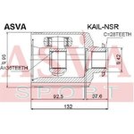 KAILNSR, К-кт ШРУСа внутренний KIA SORENTO 2009- 2,2 CRDI