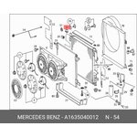 Опора радиатора MB W163 MERCEDES-BENZ A163 504 00 12