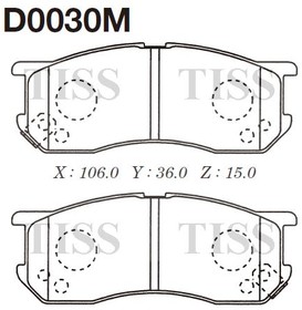 D0030M, Колодки тормозные дисковые