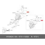 Шланг системы охлаждения HYUNDAI/KIA 97311-1G000