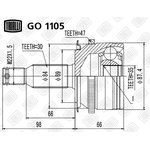 GO 1105, ШРУС наруж.к/кт [ABS] 47z