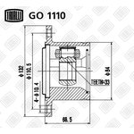 GO 1110, ШРУС Mitsubishi Pajero 00- 3.0/3.2 AT/F/MT внутренний правый Trialli