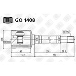 GO 1408, ШРУС Nissan Qashqai 06- 2.0 внутренний правый Trialli