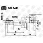 GO1410, ШРУС для а/м Nissan Tiida (04-) 1.6i (наруж.) (GO 1410)