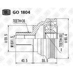 GO 1804, ШРУС наруж.ком/кт