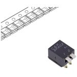 BPA02SBR, Переключатель: DIP-SWITCH, Кол-во секций: 2, 0,1A/5ВDC, Пол: 2