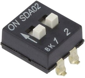SDA02H1SBD, DIP Switches / SIP Switches EXT ACT 2 POS