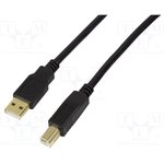 UA0264, Репитер USB, USB 1.1,USB 2.0, вилка USB A,вилка USB B, черный