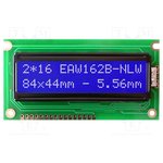EA W162B-NLW, Дисплей: LCD; алфавитно-цифровой; STN Negative; 16x2; голубой