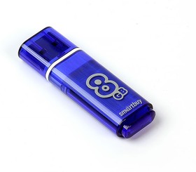 Фото 1/7 USB накопитель 3.0/3.1 Smartbuy 8GB Glossy series Dark Blue (SB8GBGS-DB)