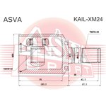 KAILXM24 ШРУС ВНУТРЕННИЙ ЛЕВЫЙ 35X33X28