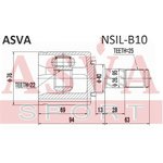 NSIL-B10, ШРУС внутренний левый 22x40x25