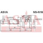 NS-N16, ШРУС наружный 22x55x25