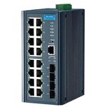 EKI-7720G-4FI-AE, Managed Ethernet Switches 16G+4SFP Port Managed Ethernet Switch W