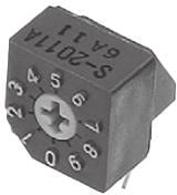 S-2010A, Coded Rotary Switches dip rotary code decimal, real code, top adj.