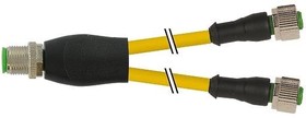 7000-40701-0130060, Sensor Cables / Actuator Cables M12 Y-DISTRIBUTOR / M12 FEMALE 0, PVC 3X0.34 YELLOW, UL/CSA 0.6m