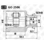 GO 2506, ШРУС Mazda 3 03- 1.6 MT внутренний правый Trialli