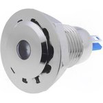 GQ12F-D/W/12, Индикат.лампа: LED, плоский, 12ВDC, Отв: d12мм, IP67, под пайку