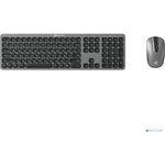 Клавиатура + мышь Oklick 300M клав:серый мышь:серый/черный USB беспроводная slim ...