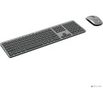 Клавиатура + мышь Оклик 300M клав:серый мышь:серый/черный USB беспроводная slim ...