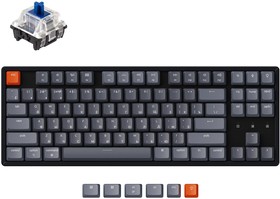 Фото 1/5 Беспроводная механическая клавиатура Keychron K8, TKL, алюминиевый корпус, RGB подсветка, Gateron Blue Switch