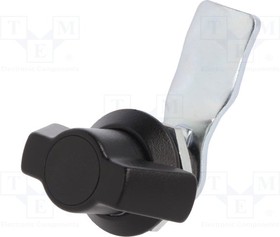 2.PM18.006-21, Замок, V без вставки, сплав алюминия и цинка, 21мм, черненые