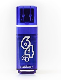 Фото 1/6 USB 3.0/3.1 накопитель Smartbuy 64GB Glossy series Dark Blue (SB64GBGS-DB)