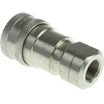 SH3-62-BSPP, Stainless Steel Female Hydraulic Quick Connect Coupling, G 3/8 Female