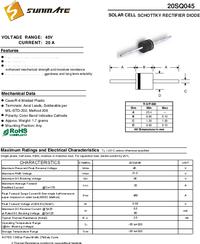 20SQ045, Диод Шоттки 45В 20А [R-6 / P-600], SUNMATE | купить в розницу ...