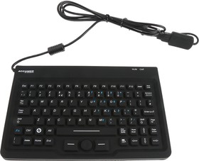 Фото 1/4 KYBNA-SIL-MINCBK, Wired USB Keyboard, QWERTY (UK), Black