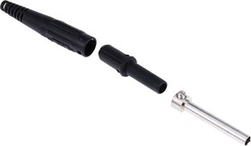 Фото 1/4 4 mm socket, screw connection, 2.5 mm², CAT II, black, 66.9155-21