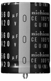 Фото 1/2 LGU1H103MELC, 10000µF Aluminium Electrolytic Capacitor 50V dc, Snap-In - LGU1H103MELC