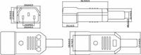 Разъем питания AC розетка С19,250 B, 16 A, на кабель,AC-202 | купить в ...