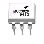 MOC3063SM, Оптопара с симисторным выходом 600В, переключение при переходе через ...