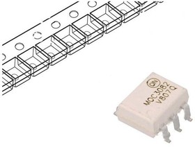 Фото 1/3 MOC3082SR2VM, Triac & SCR Output Optocouplers 6Pin800V Optocoupler Zero Cross Triac Dr