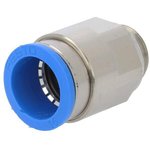 QS-G3/8-16, QS Series Straight Threaded Adaptor, G 3/8 Male to Push In 16 mm ...