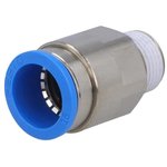 QS-3/8-16, QS Series Straight Threaded Adaptor, R 3/8 Male to Push In 16 mm ...